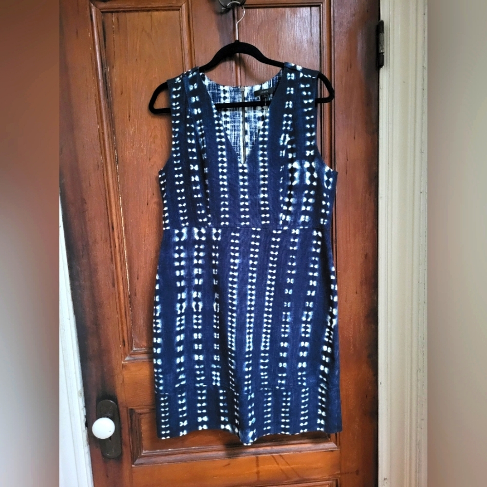 J CREW NWT WOMEN'S V-NECK ZIPPER DRESS SIZE 12 C0970